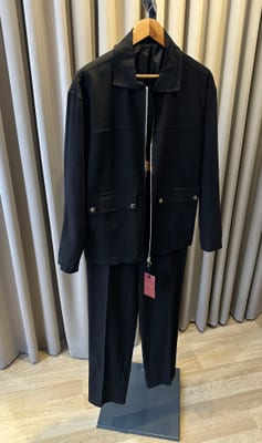 Alaçatı Keten Takım (Siyah)