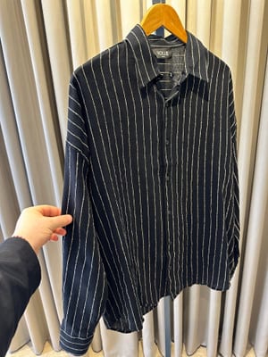 Çizgili Keten Gömlek (Eşref Model)