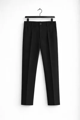 Double Kumaş Pantolon (Siyah Renk)