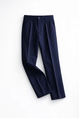 Double Kumaş Pileli Pantolon - Küçük Görsel 2