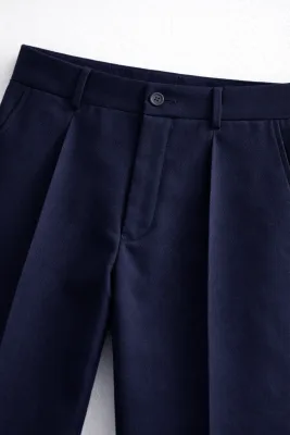 Double Kumaş Pileli Pantolon - Küçük Görsel 3