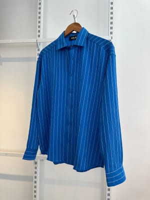 Çizgili Keten Gömlek - Küçük Görsel 2