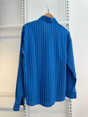 Çizgili Keten Gömlek - Küçük Görsel 4