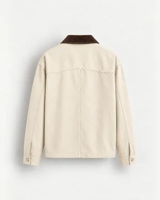 Gabardin Ceket Krem Renk - Küçük Görsel 2